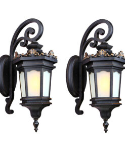 1-Vintage Lantern 2X 62cm Wall Light Elegant Aluminum & Glass Design Classic Outdoor Lighting Rustic Vintage Style