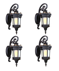 1-Vintage Lantern 4X 62cm Wall Light Elegant Aluminum & Glass Design Classic Outdoor Lighting Rustic Vintage Style