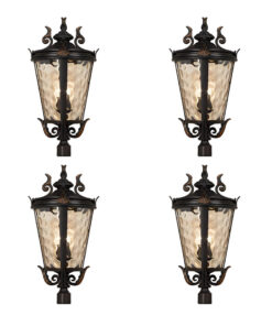 1-Vintage Lantern 4X 71.2cm Wall Lamp Modern Aluminum & Glass Wall Light Classic Outdoor Sconce Decorative Exterior Lighting