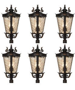 1-Vintage Lantern 6X 71.2cm Wall Lamp Modern Aluminum & Glass Wall Light Classic Outdoor Sconce Decorative Exterior Lighting