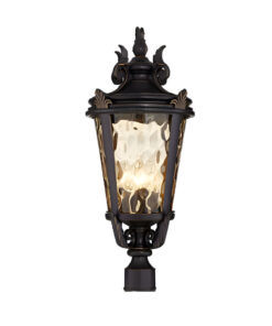 1-Vintage Lantern  63.5cm Outdoor Post Lantern Light Classic Charm Elegant Patio Antique Inspired Outdoor Lighting