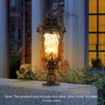2-Vintage Lantern 2X 63.5cm Outdoor Post Lantern Light Classic Charm Elegant Patio Antique Inspired Outdoor Lighting