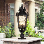 3-Vintage Lantern 2X 63.5cm Outdoor Post Lantern Light Classic Charm Elegant Patio Antique Inspired Outdoor Lighting