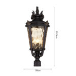 4-Vintage Lantern 2X 63.5cm Outdoor Post Lantern Light Classic Charm Elegant Patio Antique Inspired Outdoor Lighting