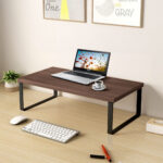 3-SOGA 40cm Black Computer Monitor Heightening Stand Desktop Support Station Rack
