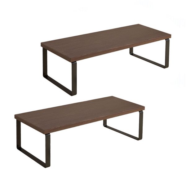 1-SOGA 2X 40cm Black Computer Monitor Heightening Stand Desktop Support Station Rack