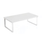 1-SOGA 40cm White Computer Monitor Elevated Stand Desktop Support Station Rack