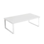 1-SOGA 50cm White Computer Monitor Elevated Stand Desktop Support Station Rack