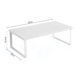 6-SOGA 50cm White Computer Monitor Elevated Stand Desktop Support Station Rack