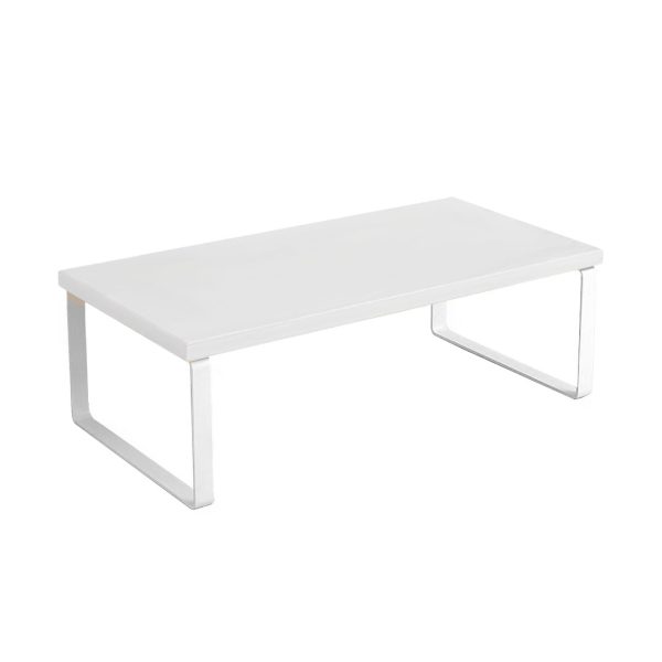 1-SOGA 50cm White Computer Monitor Elevated Stand Desktop Support Station Rack