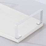 7-SOGA 2X 50cm White Computer Monitor Elevated Stand Desktop Support Station Rack