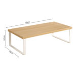 7-SOGA 2X 50cm Wood Computer Monitor Elevated Stand Desktop Support Station Rack