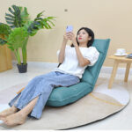 4-SOGA 4X Green Lounge Recliner Lazy Sofa Bed Tatami Cushion Collapsible Backrest Seat Home Office Decor