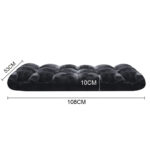 7-SOGA 2X Floor Recliner Folding Lounge Sofa Futon Couch Folding Chair Cushion Black