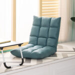 4-SOGA 2X Green Lounge Floor Recliner Adjustable Gaming Sofa Bed Foldable Indoor Outdoor Backrest Seat Home Office Decor