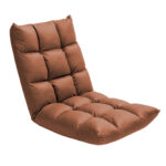 1-SOGA Coffee Lounge Floor Recliner Adjustable Gaming Sofa Bed Foldable Indoor Outdoor Backrest Seat Home Office Decor