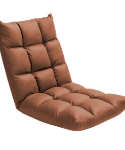 1-SOGA Coffee Lounge Floor Recliner Adjustable Gaming Sofa Bed Foldable Indoor Outdoor Backrest Seat Home Office Decor