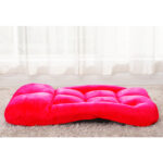 7-SOGA 4X Foldable Lounge Cushion Adjustable Floor Lazy Recliner Chair with Armrest Red