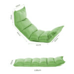 2-SOGA Foldable Tatami Floor Sofa Bed Meditation Lounge Chair Recliner Lazy Couch Green
