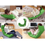 7-SOGA Foldable Tatami Floor Sofa Bed Meditation Lounge Chair Recliner Lazy Couch Green