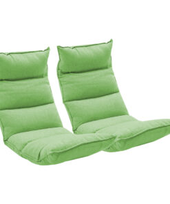 1-SOGA 2X Foldable Tatami Floor Sofa Bed Meditation Lounge Chair Recliner Lazy Couch Green