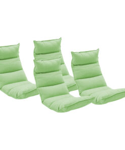 1-SOGA 4X Foldable Tatami Floor Sofa Bed Meditation Lounge Chair Recliner Lazy Couch Green