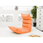 3-SOGA 4X Foldable Tatami Floor Sofa Bed Meditation Lounge Chair Recliner Lazy Couch Orange