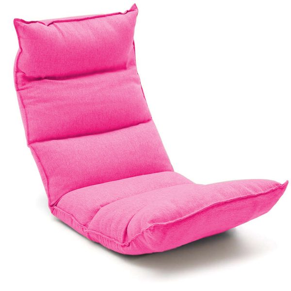 1-SOGA Foldable Tatami Floor Sofa Bed Meditation Lounge Chair Recliner Lazy Couch Pink