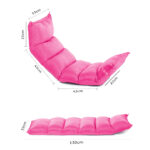 2-SOGA 2X Foldable Tatami Floor Sofa Bed Meditation Lounge Chair Recliner Lazy Couch Pink
