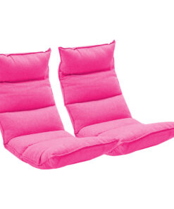 1-SOGA 2X Foldable Tatami Floor Sofa Bed Meditation Lounge Chair Recliner Lazy Couch Pink