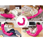 7-SOGA 2X Foldable Tatami Floor Sofa Bed Meditation Lounge Chair Recliner Lazy Couch Pink