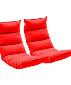 1-SOGA 2X Foldable Tatami Floor Sofa Bed Meditation Lounge Chair Recliner Lazy Couch Red