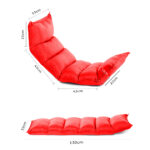 2-SOGA 4X Foldable Tatami Floor Sofa Bed Meditation Lounge Chair Recliner Lazy Couch Red