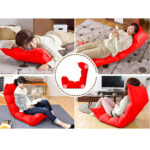7-SOGA 4X Foldable Tatami Floor Sofa Bed Meditation Lounge Chair Recliner Lazy Couch Red