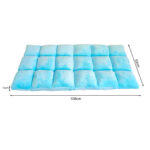5-SOGA 2X Floor Recliner Collapsible Lounge Sofa Couch Folding Chair Cushion Light Blue