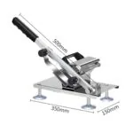 3-SOGA Manual Frozen Meat Slicer Handle Meat Cutting Machine 18/10 Commercial Grade Stainless Steel