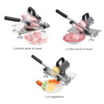 6-SOGA Manual Frozen Meat Slicer Handle Meat Cutting Machine 18/10 Commercial Grade Stainless Steel