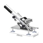 3-SOGA 2X Manual Frozen Meat Slicer Handle Meat Cutting Machine 18/10 Commercial Grade Stainless Steel