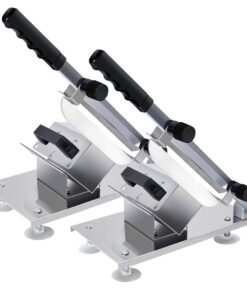 1-SOGA 2X Manual Frozen Meat Slicer Handle Meat Cutting Machine 18/10 Commercial Grade Stainless Steel