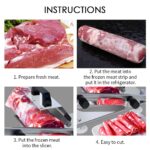 7-SOGA 2X Manual Frozen Meat Slicer Handle Meat Cutting Machine 18/10 Commercial Grade Stainless Steel