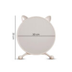 2-SOGA 2X 30cm White Smart Makeup Bedroom Table Mirror Cat Ear Style No LED Light