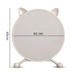 2-SOGA 2X 40cm White Smart Makeup Bedroom Table Mirror Cat Ear Style No LED Light