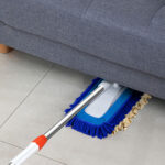 5-SOGA 80x12 Microfiber Flat Mop Floor Cleaning Pads Rotating Dust Remover Blue