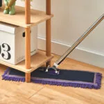 2-SOGA 90cm Purple Microfiber Flat Mop Floor Cleaning Pads Rotating Dust Remover
