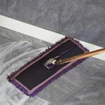 4-SOGA 90cm Purple Microfiber Flat Mop Floor Cleaning Pads Rotating Dust Remover