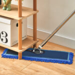 2-SOGA 5X 100x22 Blue Microfiber Flat Mop Floor Cleaning Pads Rotating Dust Remover