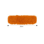 6-SOGA 3X 50x12 Orange Microfiber Flat Mop Floor Cleaning Pads Rotating Dust Remover