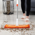 2-SOGA 60x12 Orange Microfiber Flat Mop Floor Cleaning Pads Rotating Dust Remover