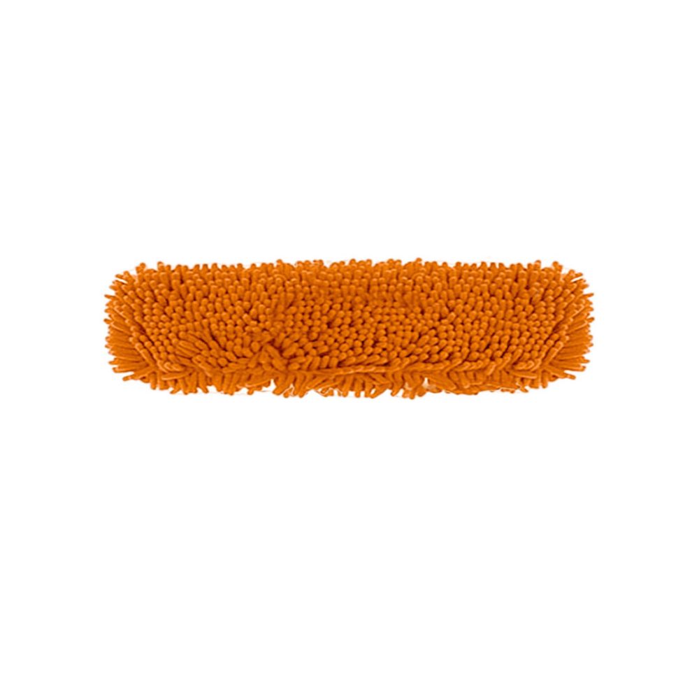 1-SOGA 60x12 Orange Microfiber Flat Mop Floor Cleaning Pads Rotating Dust Remover