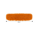6-SOGA 60x12 Orange Microfiber Flat Mop Floor Cleaning Pads Rotating Dust Remover